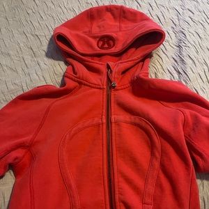 Lululemon red scuba full zip sweater